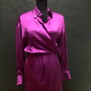 Marc jacobs silk purple warp dress